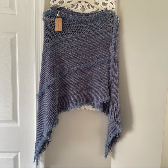 NATURAL LIFE Sweaters - Natural Life Chenille Poncho Scarf NWT Boho Lagenlook Minimalist Coastal